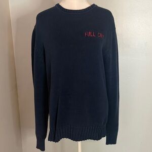 [BRITCHES] VINTAGE Navy Blue Knit “Full Cry” Sweater- Size Medium